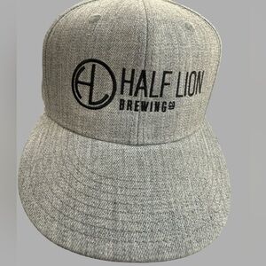 Half‎ Lion Brewing Co Gray Heather Snapback Hat Otto Adjustable Streetwear